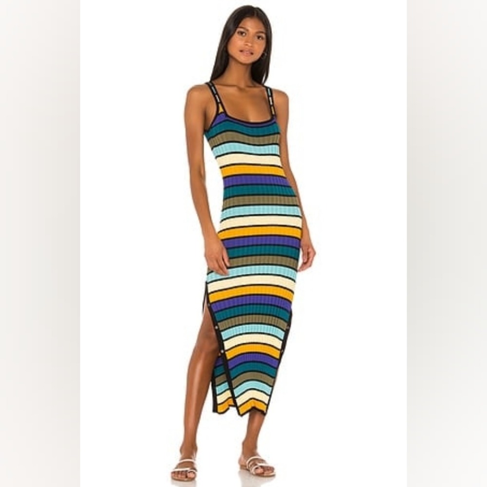 Solid &‎ Striped Tank Knit Dress SZ MEDIUM